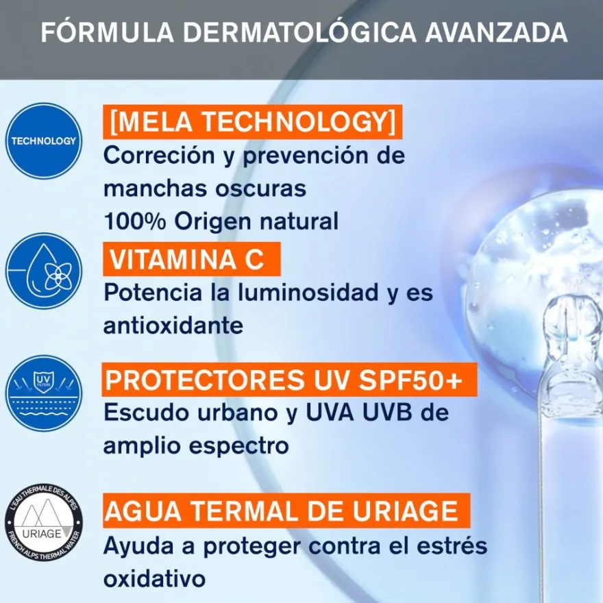 Uriage Dépiderm Cuidado de Día Antimanchas SPF50+ 30ml