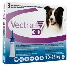 Vectra 3D Pipetas Antiparasitarias para Perros 10-25-Kg 3 Pipetas