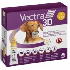 Vectra 3D Pipetas Antiparasitarias para Perros 1,5 4 Kg 3un