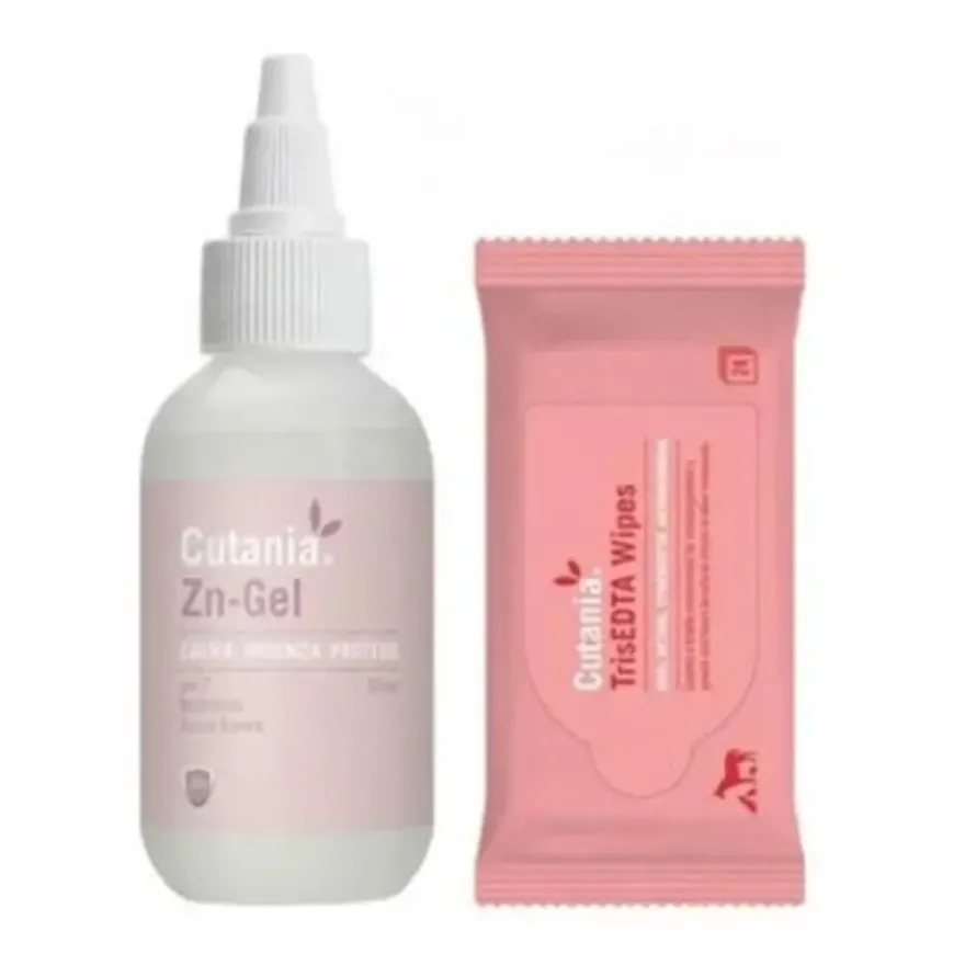 Vetnova Cutania Zn Clean + Protect Pack 24 toallitas + 30ml