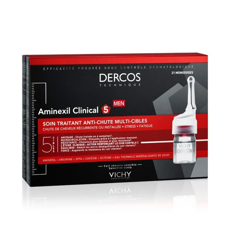 VICHY Dercos Aminexil Clinical 5 Hombre 21 Monodosis