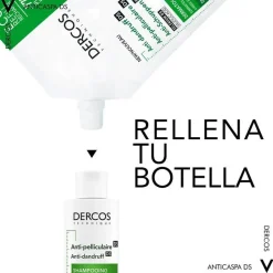 VICHY Dercos Champú Anticaspa Cabello Seco ECO RECARGA 390ml