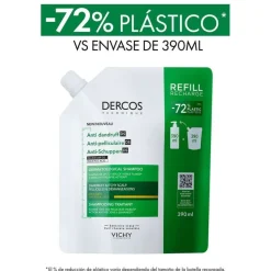 VICHY Dercos Champú Anticaspa Cabello Seco ECO RECARGA 390ml