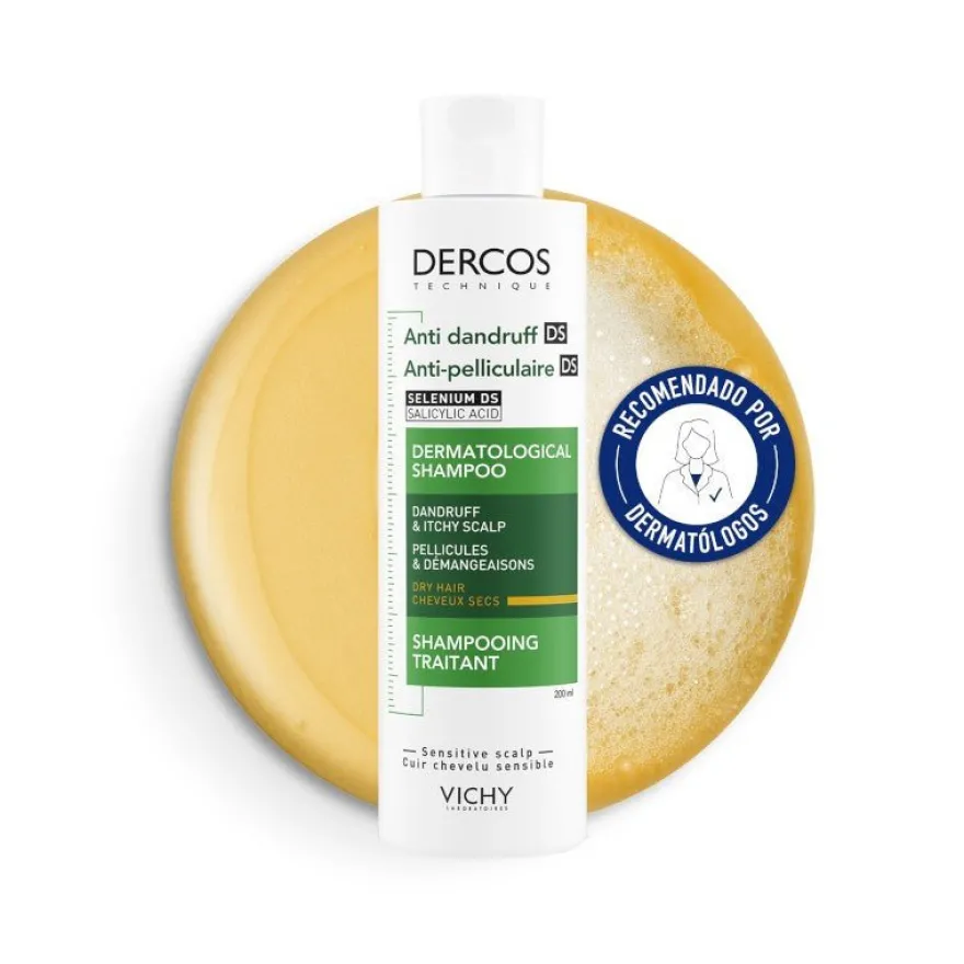 VICHY Dercos Champú Anticaspa Cabello Seco 200ml