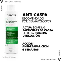 VICHY Dercos Champú Anticaspa Sensitive 200ml