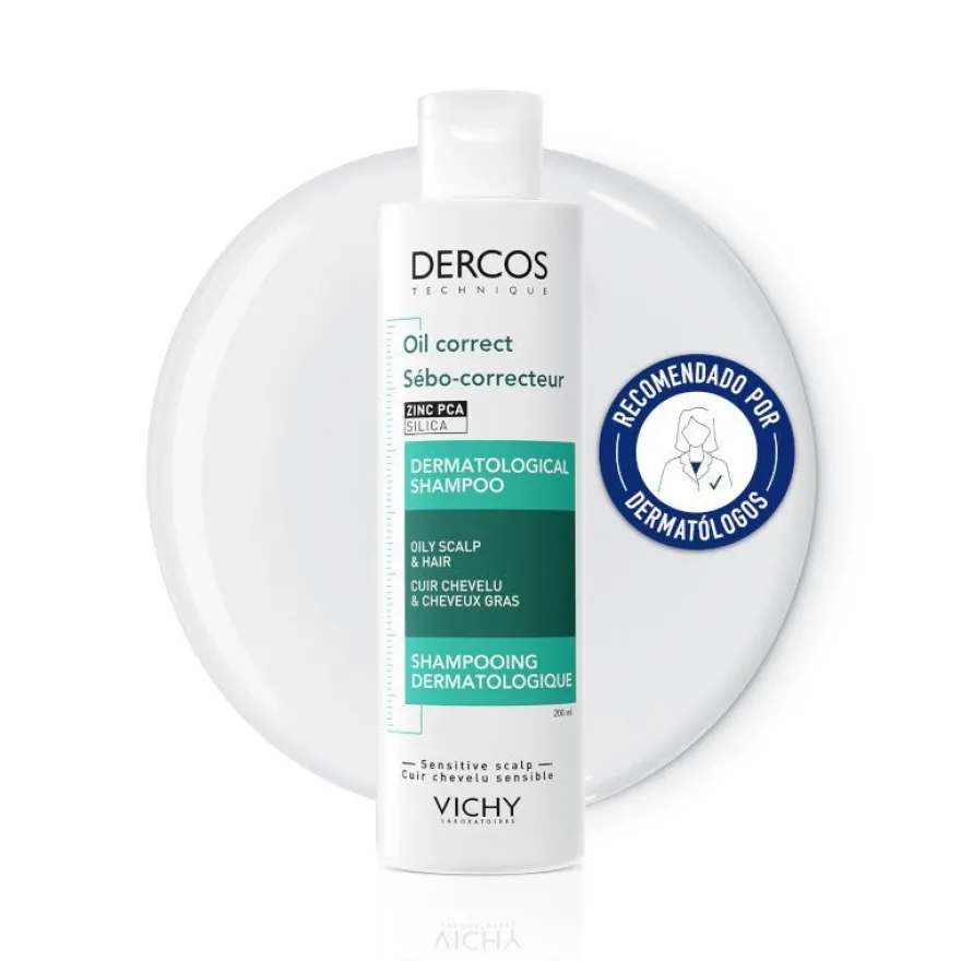 VICHY Dercos Champú Sebo Control Cabellos Grasos 200ml