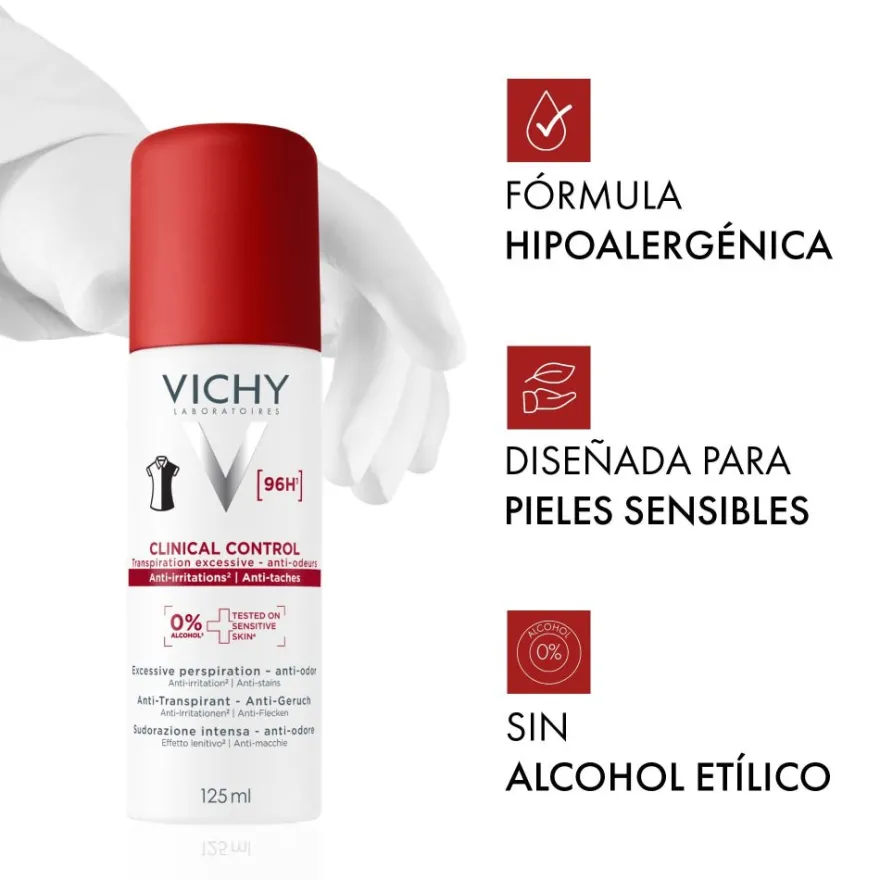 Vichy Desodorante Clinical Control 96H Aerosol Mujer 125ml
