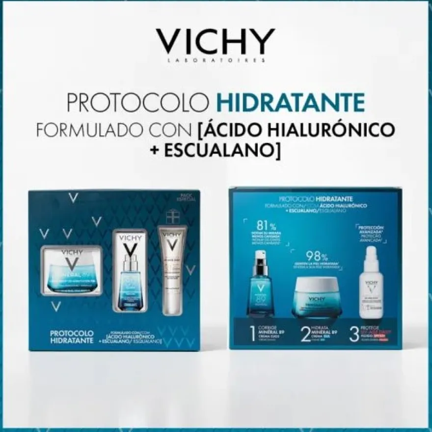 Vichy Mineral 89 Pack Crema 50ml + Contorno + Protector Solar