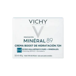 VICHY Minéral 89 Crema Potenciadora Hidratante 72H Ligera 50ml