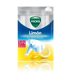 Vicks Caramelos de Limón Duro Sin Azúcar 72g