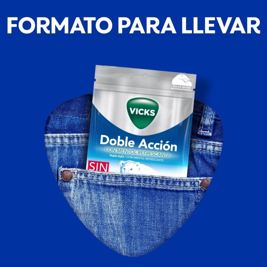 Vicks Doble Acción Caramelos Sin Azúcar 72g