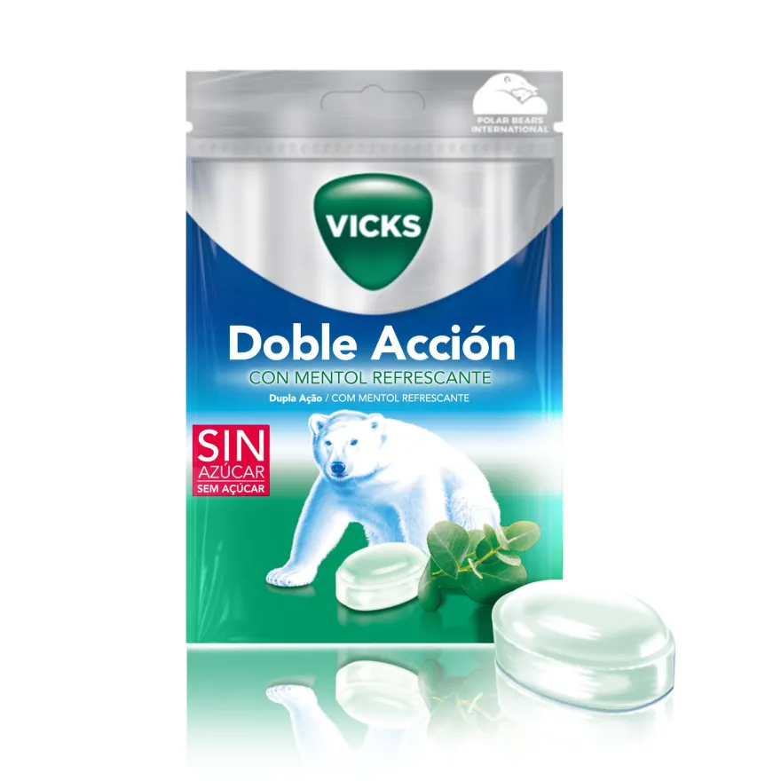 Vicks Doble Acción Caramelos Sin Azúcar 72g