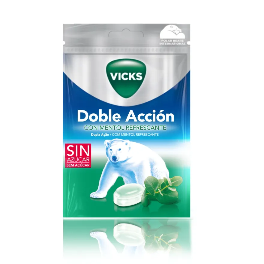 Vicks Doble Acción Caramelos Sin Azúcar 72g