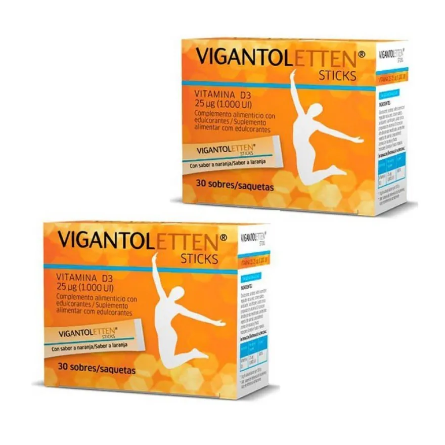 VIGANTOLETTEN Vitamina D3 Sticks Duplo 2x30 Unidades
