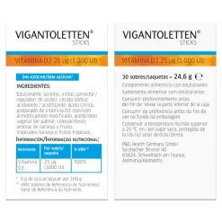 VIGANTOLETTEN Vitamina D3 Sticks 30 Unidades