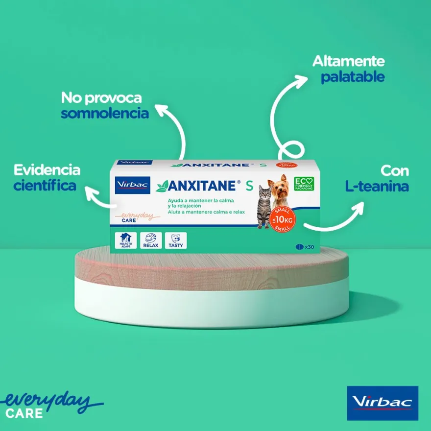 Virbac Anxitane S Suplemento Nutricional Antipánico 30 comprimidos