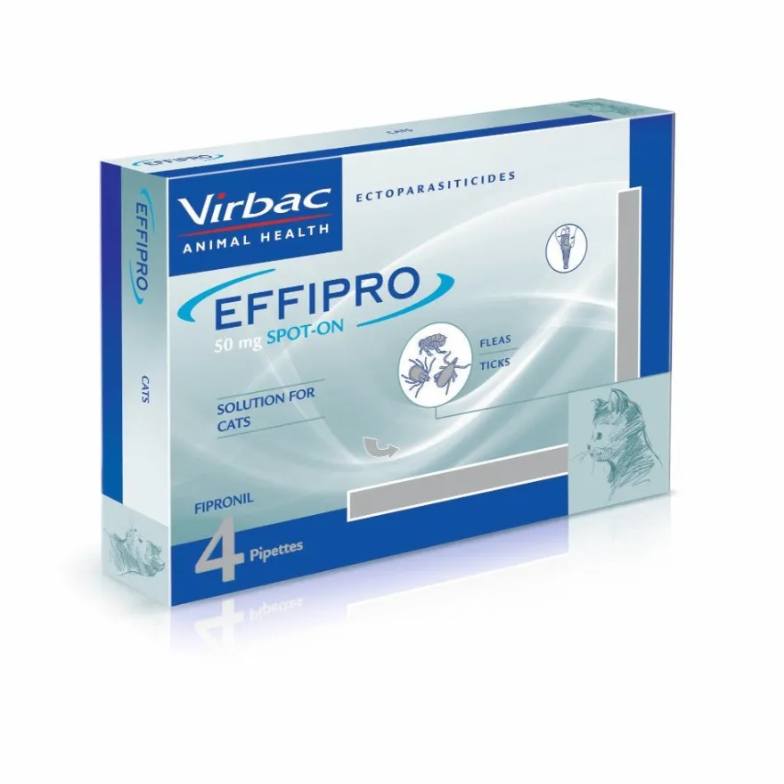 Virbac Effipro 50 Mg Spot-On Gato 4 Pipetas