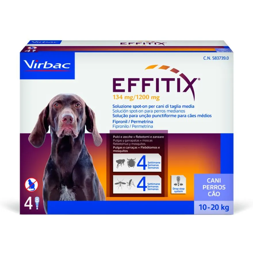 Virbac Effitix 10-20 Kg M 24 Pipetas