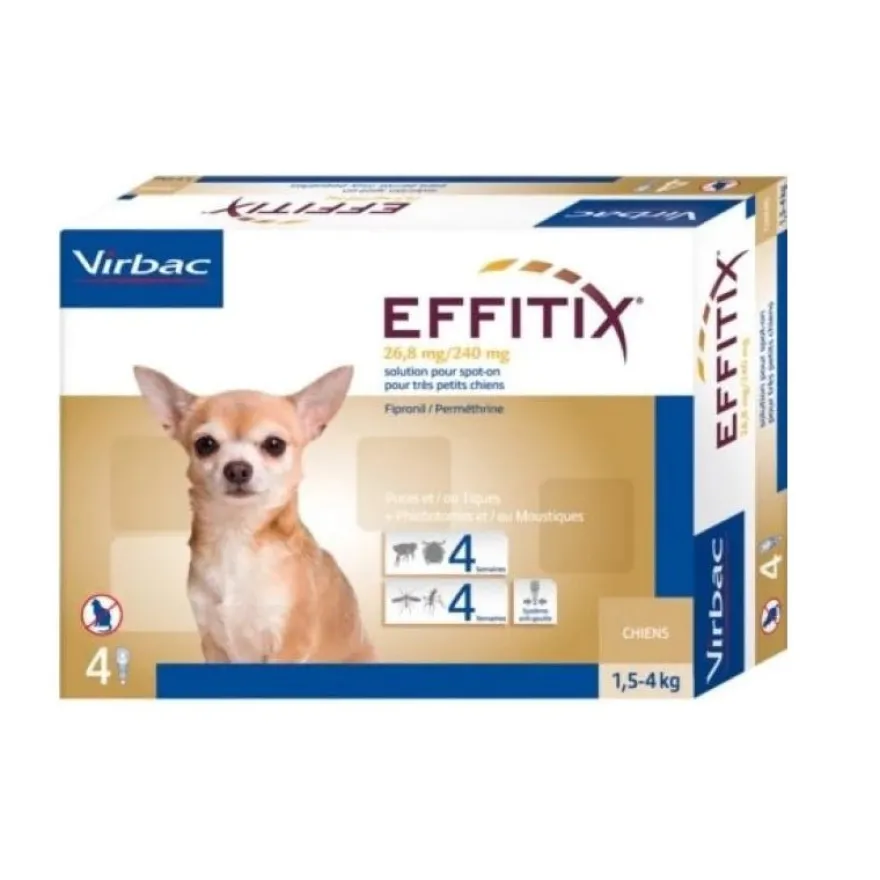 Virbac Effitix 1,5-4 Kg Xs 4 Pipetas