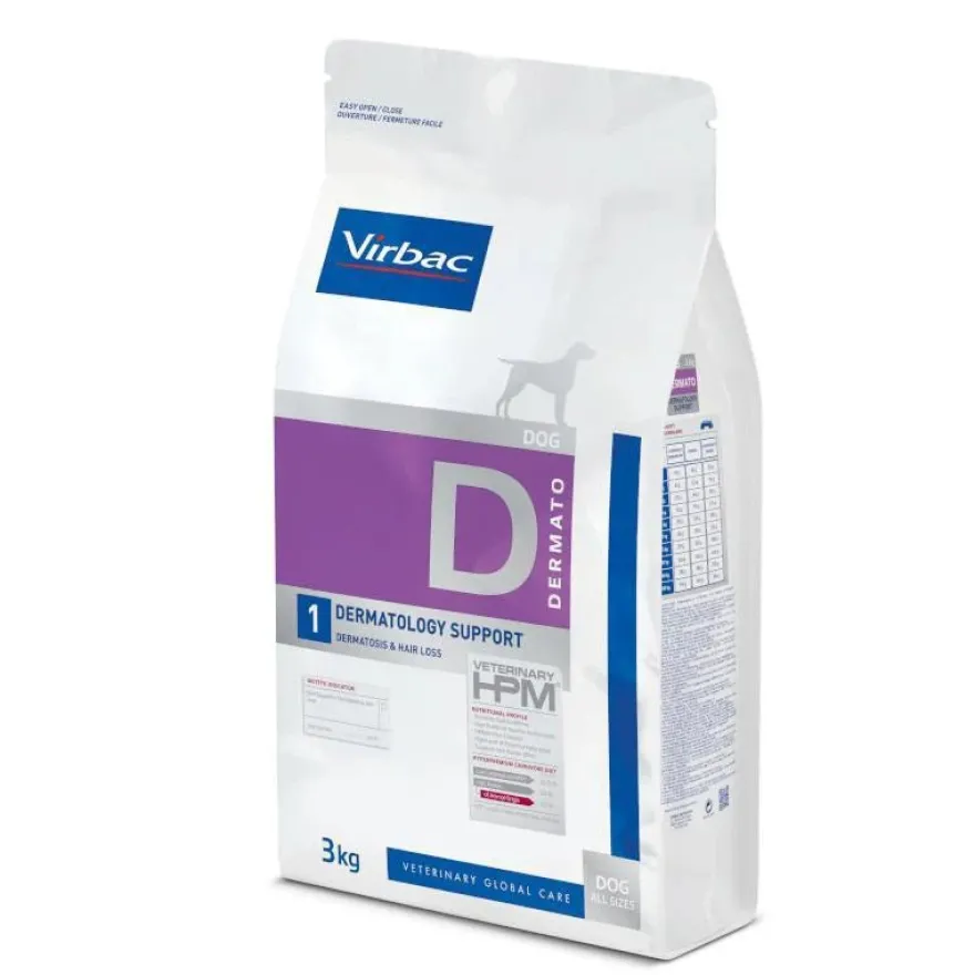 Virbac HPM Canine Dermatology Support D1 Alimento Seco 3Kg