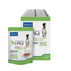 Virbac HPM Cat Adulto Neutered Salmón Comida Húmeda 12 x 85g