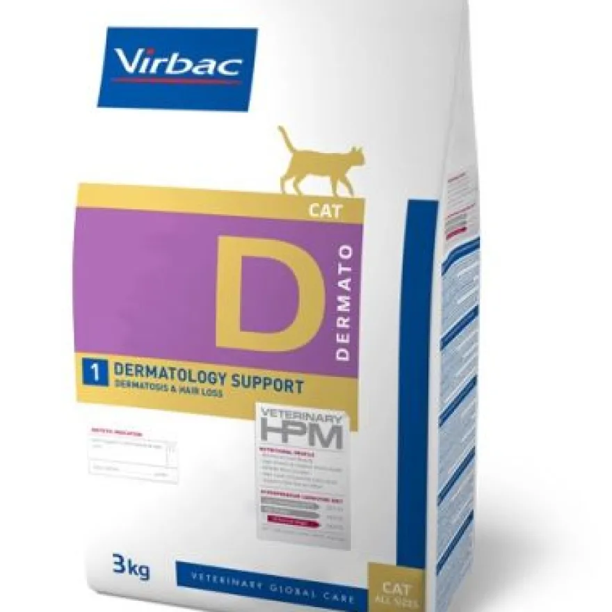 Virbac HPM Feline Dermatology Support D1 Alimento seco 3kg
