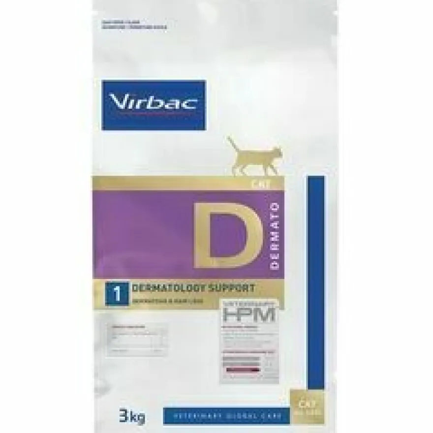 Virbac HPM Feline Dermatology Support D1 Alimento seco 3kg