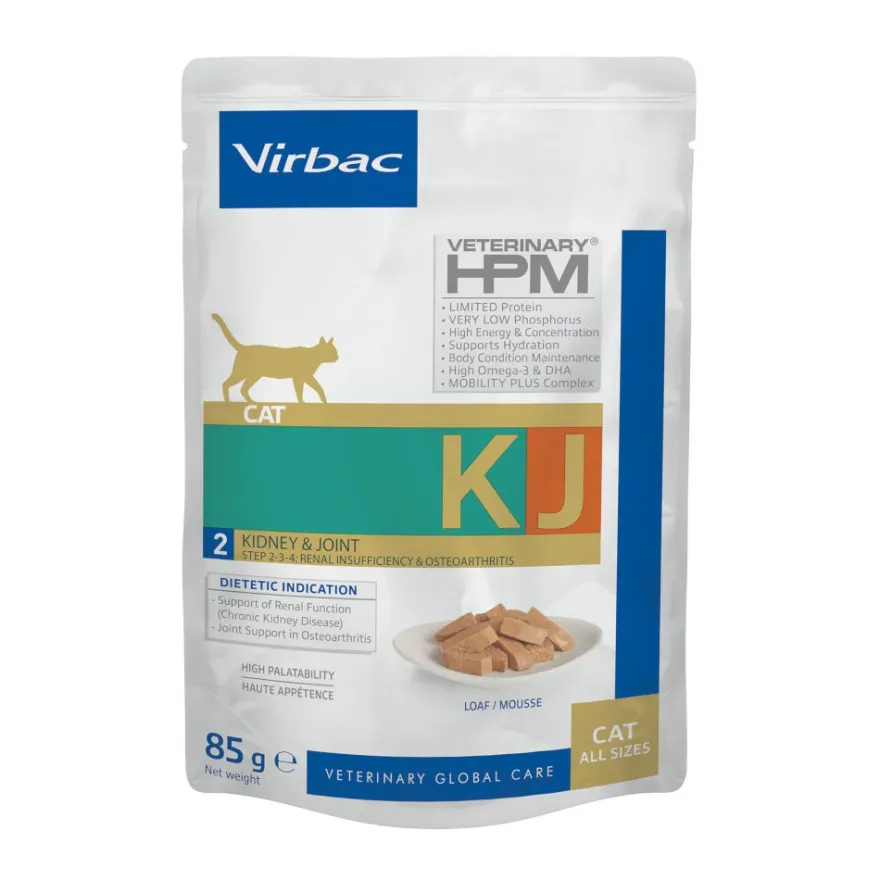 Virbac HPM Feline Kidney & Joint Alimentación Húmeda 12x85g