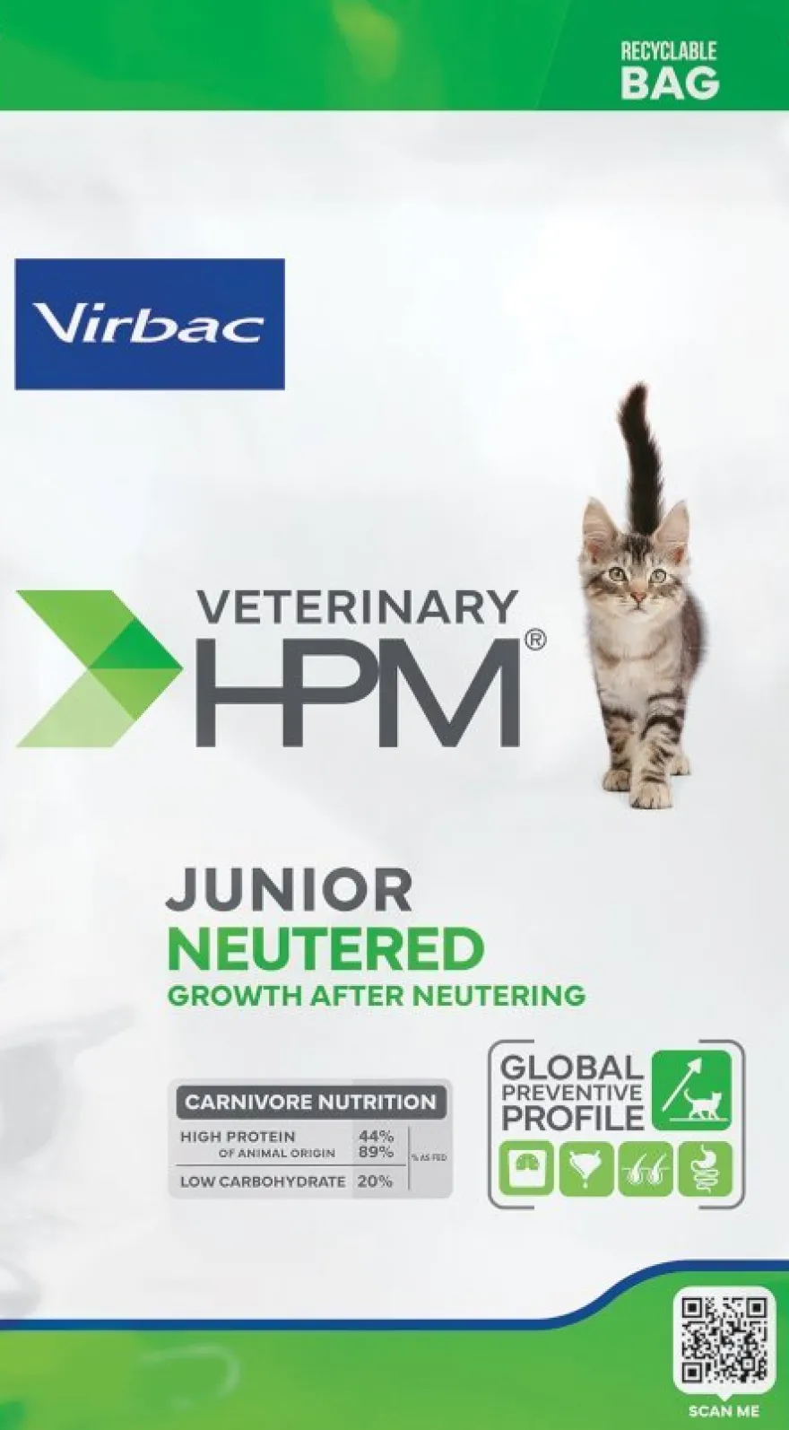 Virbac HPM Junior Neutered Cat Alimento Seco 3Kg