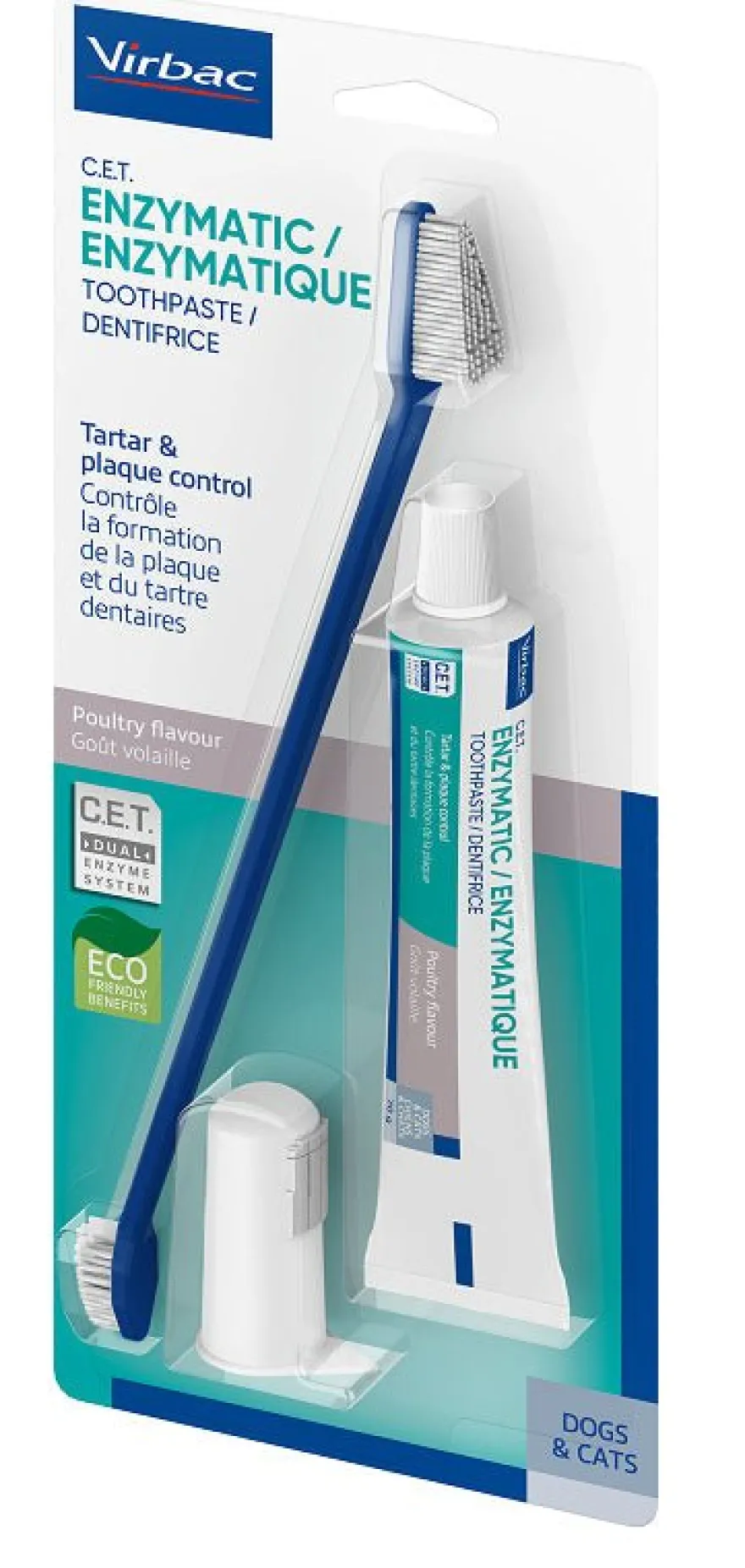 Virbac Kit de Cepillo y Dentífrico Enzimático 70g