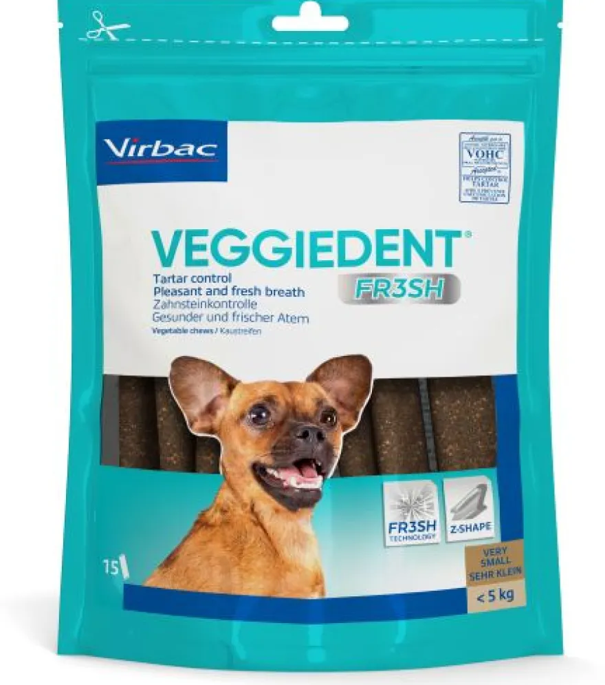 Virbac Veggiedent Fresh XS Complemento alimenticio 15 ud