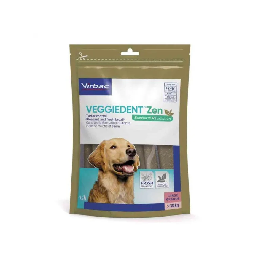 Virbac VeggieDent Zen L Snacks Masticables 15 ud