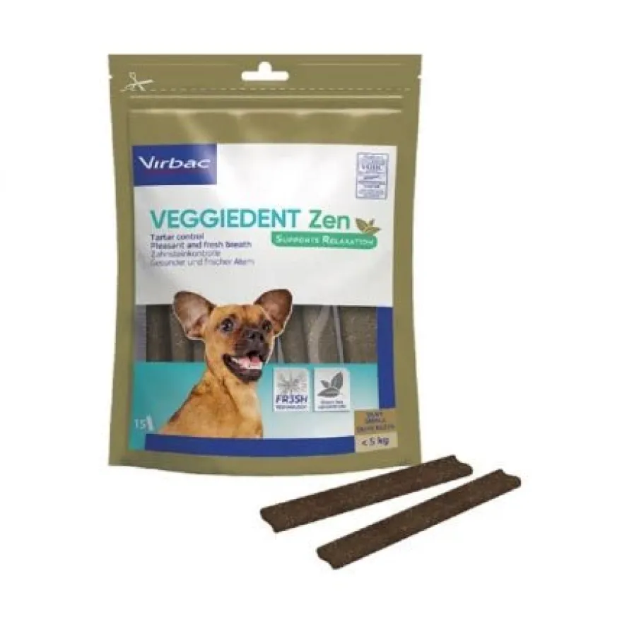 Virbac Veggiedent Zen XS Barritas masticables 15 ud