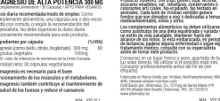 Viridian Magnesio de Alta Potencia 300 Mg 30 Vcaps