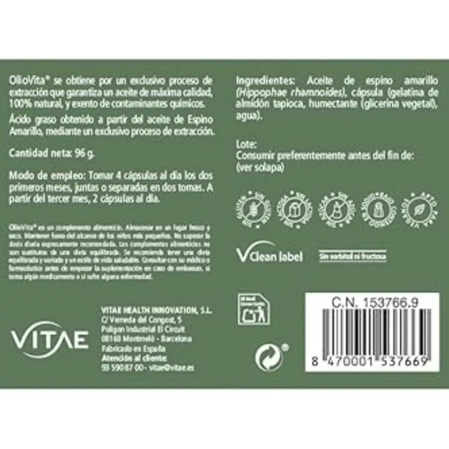 VITAE OlioVita 120 Cápsulas