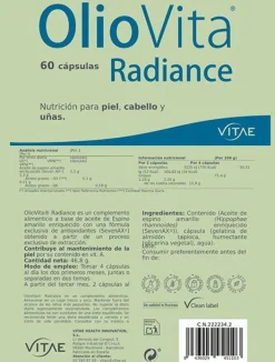 Vitae Oliovita Radiance Complemento Alimenticio 60 cápsulas