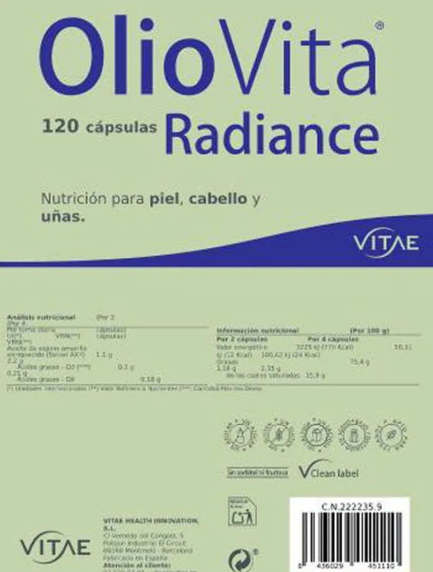 Vitae Oliovita Radiance Dupo 2x120 Cápsulas