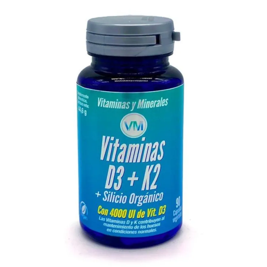 Vitaminas y Minerales Vitamina D3+K2 90 Cápsulas Vegetal