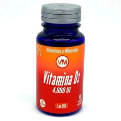 Vitaminas y Minerales Vitamina D3 4000 UI 60 Cápsulas