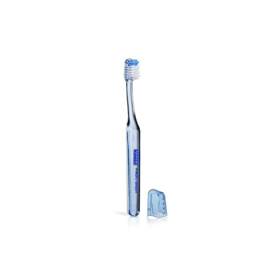 VITIS Cepillo Dental Compact Medio + Pasta Blanqueante 15ml REGALO