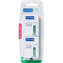 VITIS Duplo Cinta Dental con Flúor y Menta 2x50m