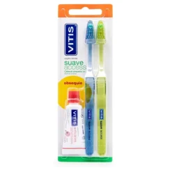 VITIS Pack Cepillo Dental Suave Access 2 uds + Pasta Anticaries 15ml de REGALO