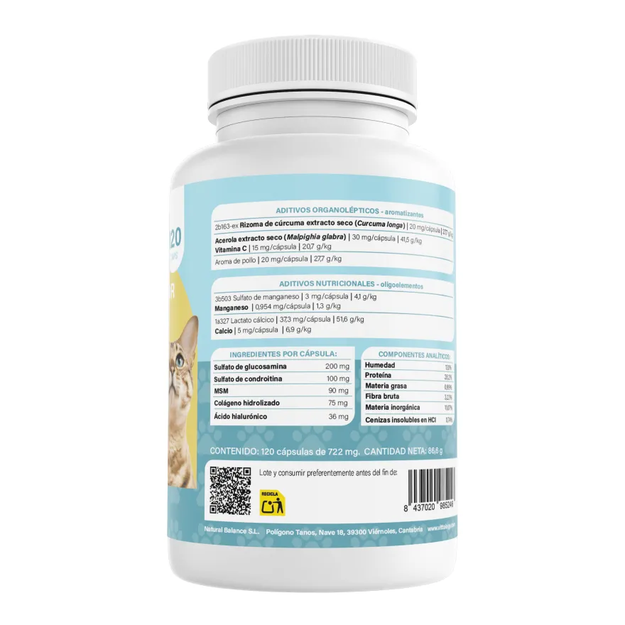 Vittalogy Condroprotector para Gatos 2x120 Cápsulas【PACK AHORRO】