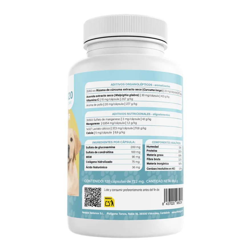 Vittalogy Condroprotector para Perros 2x120 Cápsulas【PACK AHORRO】