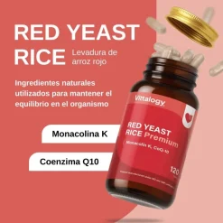 Vittalogy Levadura de Arroz Rojo Red Yeast Rice Premium 120 Cápsulas