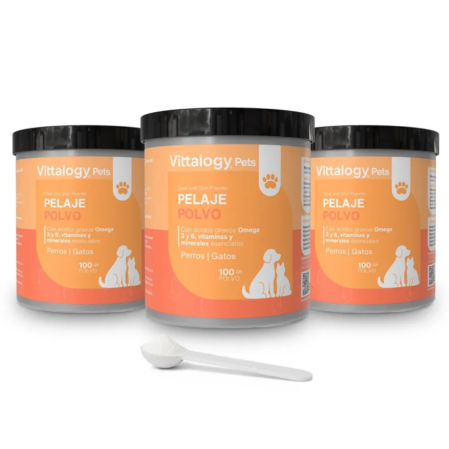 Vittalogy Pelaje Polvo 3x100gr【PACK AHORRO】