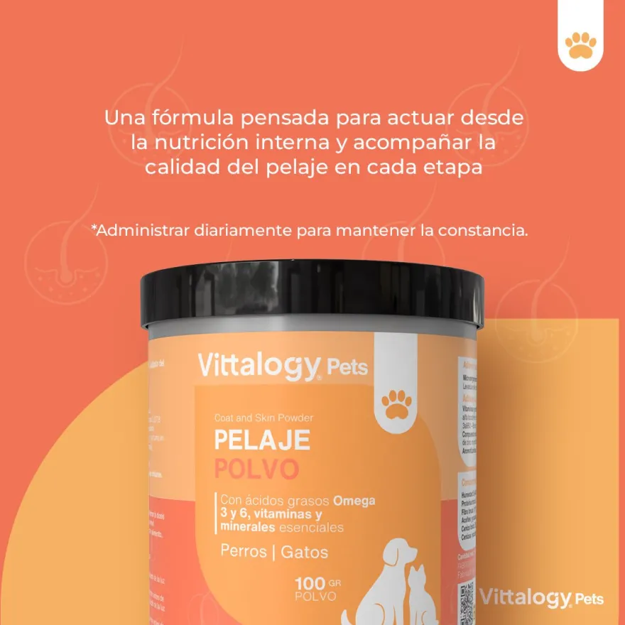 Vittalogy Pelaje Polvo 3x100gr【PACK AHORRO】