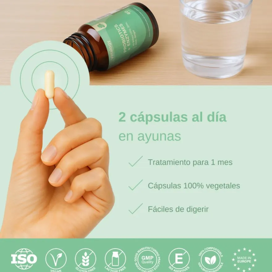 Vittalogy Probiotics + Enzymes 2x60 Comprimidos【PACK AHORRO】