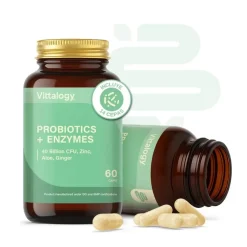 Vittalogy Probiotics + Enzymes 60 Comprimidos