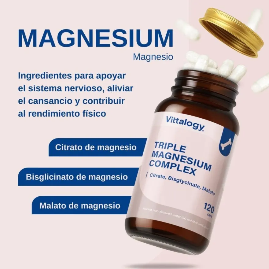 Vittalogy Triple Magnesium Complex 2x120 Cápsulas【PACK AHORRO】